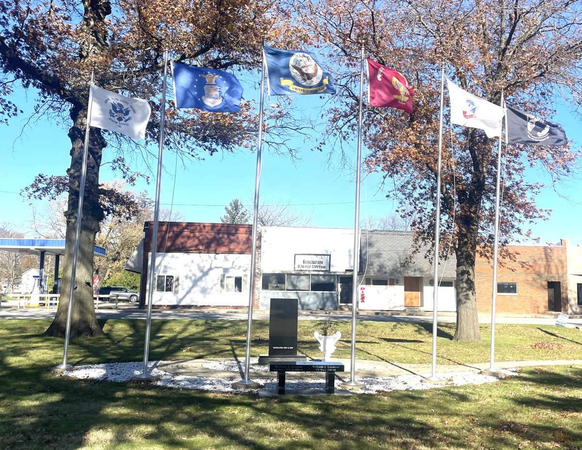 Military Flags in Depot Park